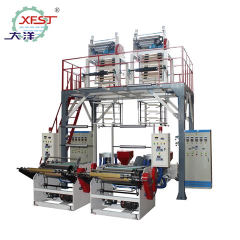 ABA三層共擠薄膜吹膜機(jī)組（雙旋轉(zhuǎn)模頭、雙剖雙收）